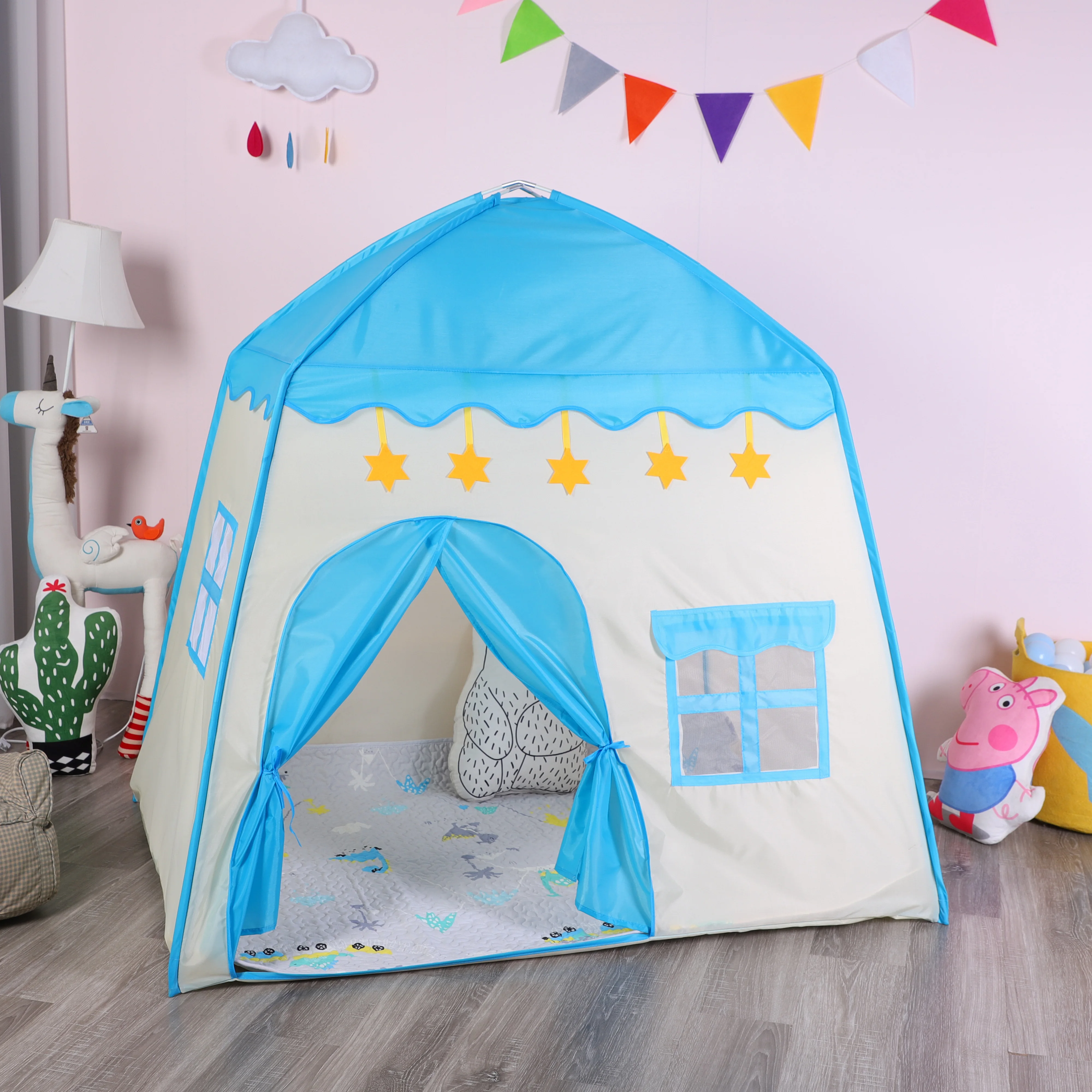 New Design Kids Gift Fairy Tale Boys Girls Princess Castle Indoor Outdoor Teepee Children Playhouse