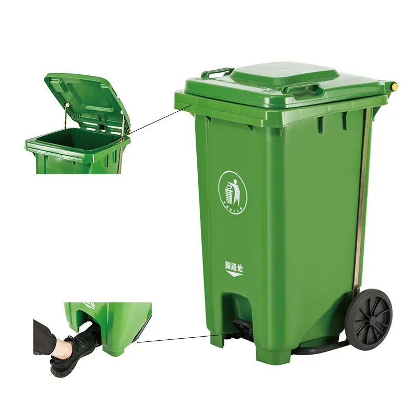 Manufacturer 120l 240 liters 360l 660l 1100l outdoor plastic dustbin/plastic wheelie bin/waste garbage bins for sale prices