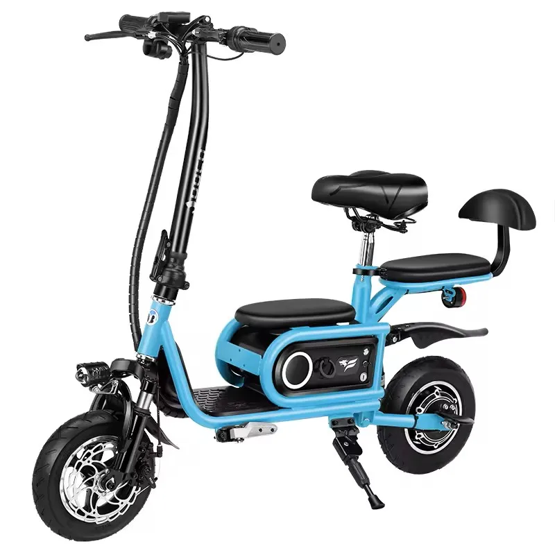 48V 500W 10Ah Mini Electric Bicycle Electric Scooter Bike with Central Motor Aluminum Alloy Frame 36V Lithium Battery for Adults