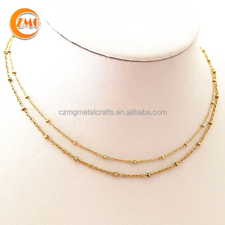 wholesale high quality 18k gold 16 inches necklace for women