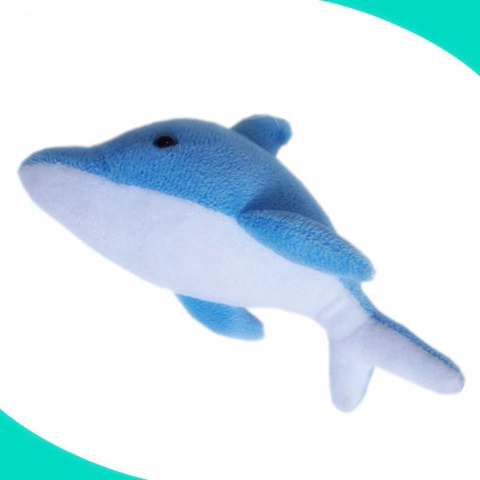 wholesale soft  cute 6' baby lovely blue small stuffed plush dolphin keychain toys