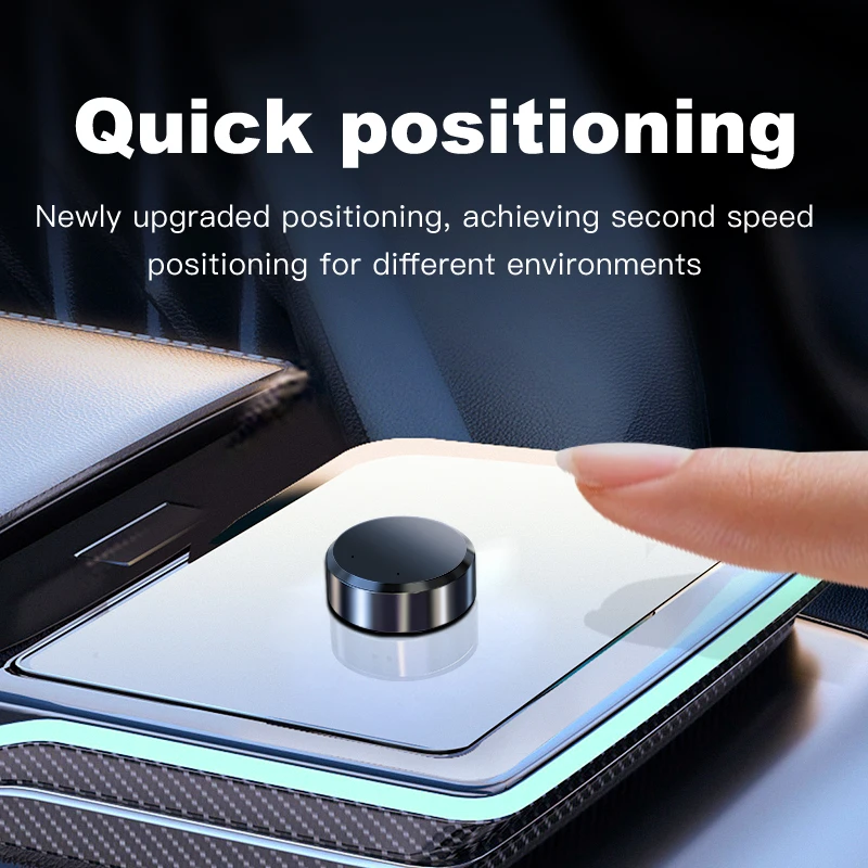 GF11 Coin Shape Mini Locator Circle magnet Pocket key hanging decoration  Children elderly Real-time locator GPS voice control