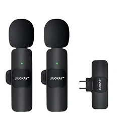 Mobile mini wireless Lavalier lapel microphone for video recording and live steaming