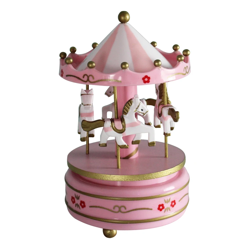 Childhood memories simple style souvenir carousel horse music box