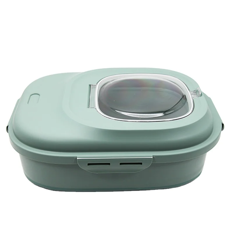 Pet Foods Airtight Storage Containers Dry Food Cereal Dispenser Moisture-Proof Rice Box Foldable Rice Bucket