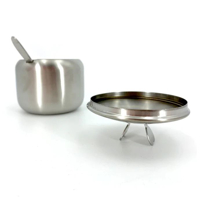
kitchen utensil Salt and sugar set seasoning box Stainless steel platform design 
