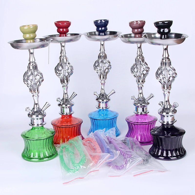 New Design Good Quality Shisha Accessories Acrylic Shisha Hookah with Double Hose Pipe