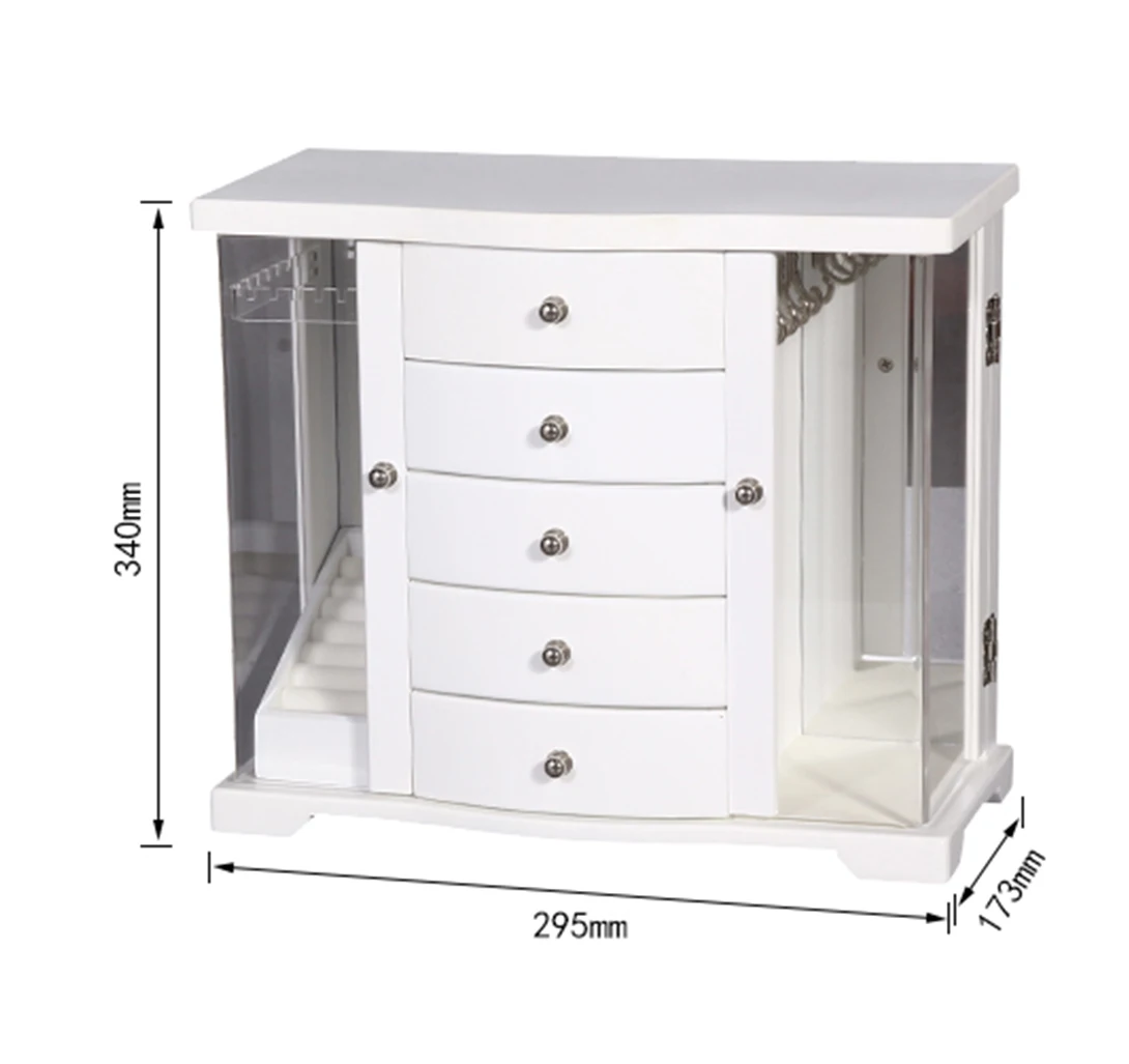 Birthday Christmas Gift  lacquered Wood ring Display Case womens Jewelry Box Organizer jewelry Box for girlfriend mother