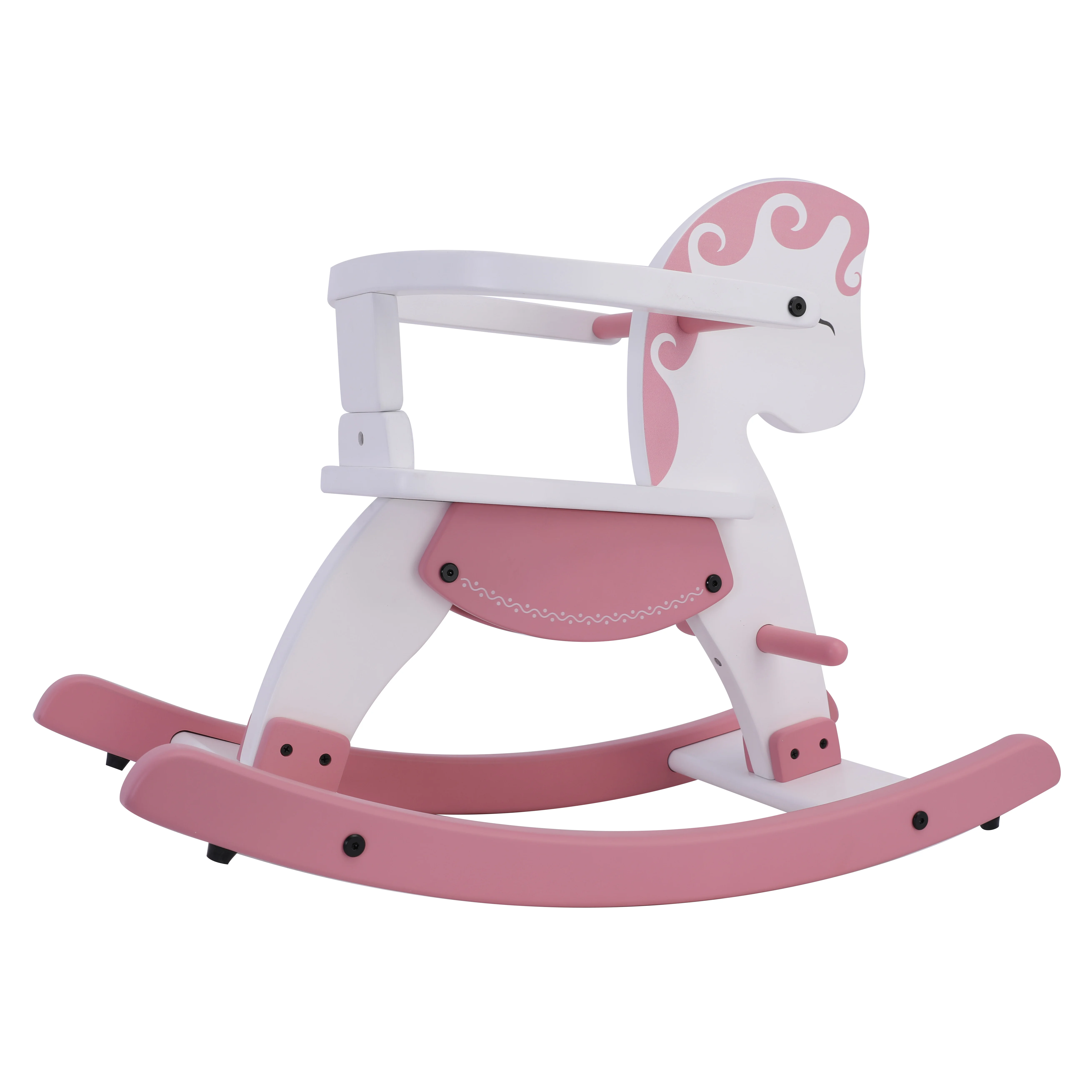 Eco-Friendly Wooden Rocking Horse Baby Kids Riding Wooden Rocking Horse Toy