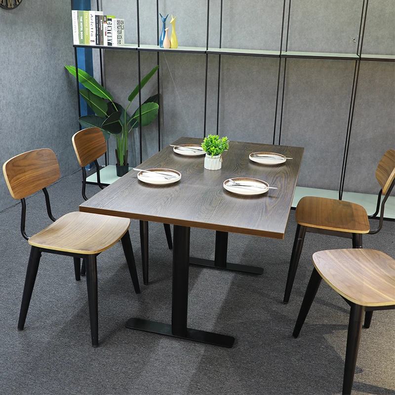 Guangzhou Factory Supply Antique Wood Dinning Table Set Restaurant Tables And Chairs