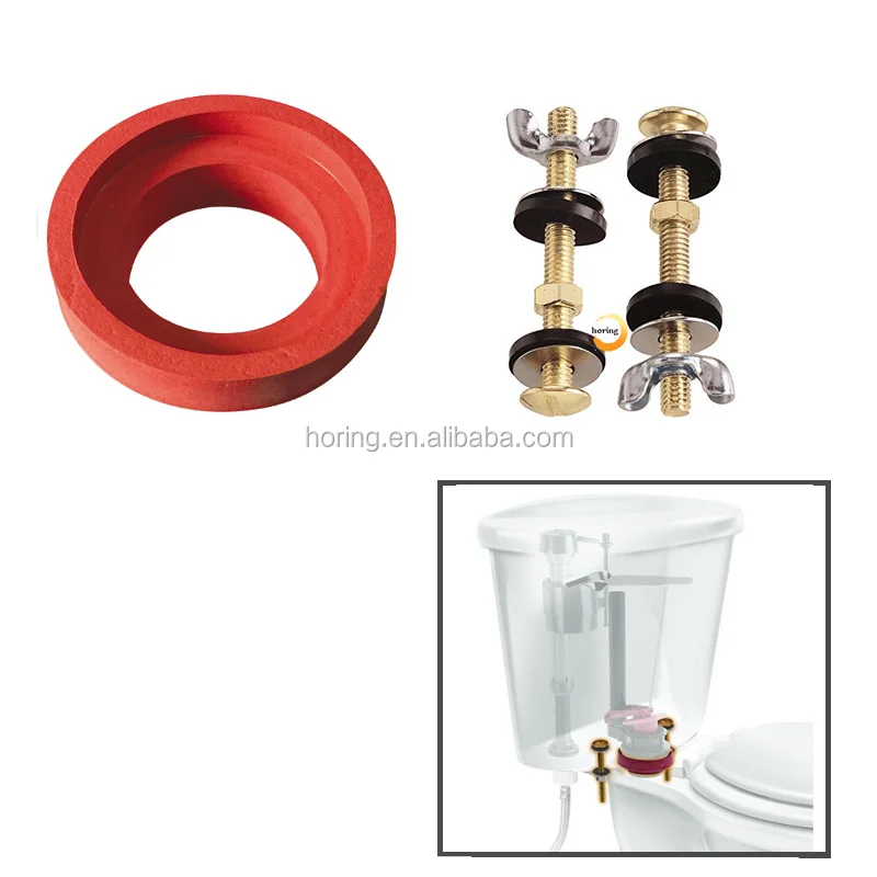 TOILET TANK TO BOWL 2 BOLTS GASKET KIT Red Sponge Rubber Tank To Bowl Gasket Seal For Toilet Rubber Gasket Sealing Ring