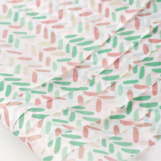 Custom Logo Printing  Colorful Floral Wrapping Paper Packaging Gift Wrap Tissue Paper