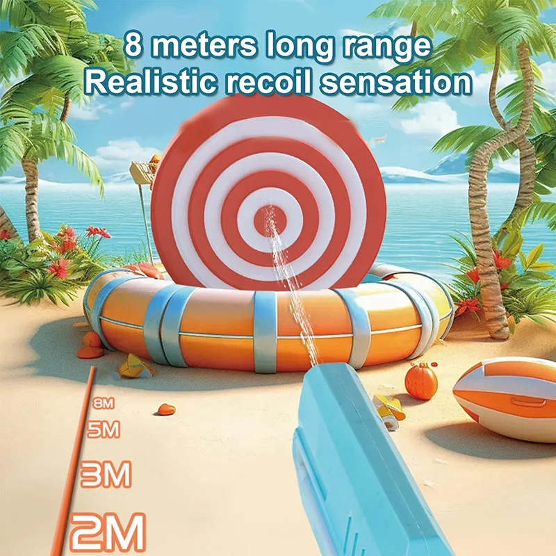 2024 Outdoor Shooting Electric Water Gun With Water Absorption Flashing In The Dark Automatic Water Guns