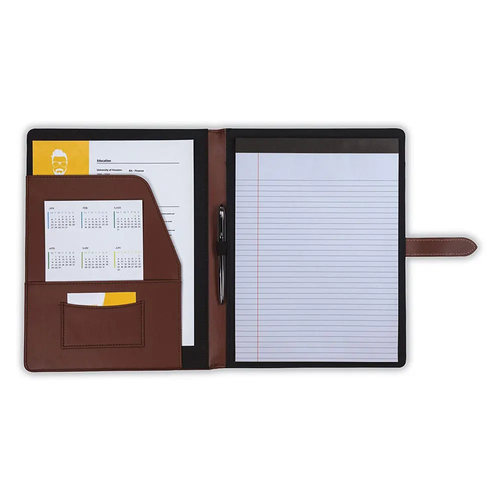 Resume Document File Organizer Business Presentation Folder Leather Padfolio Portfolio