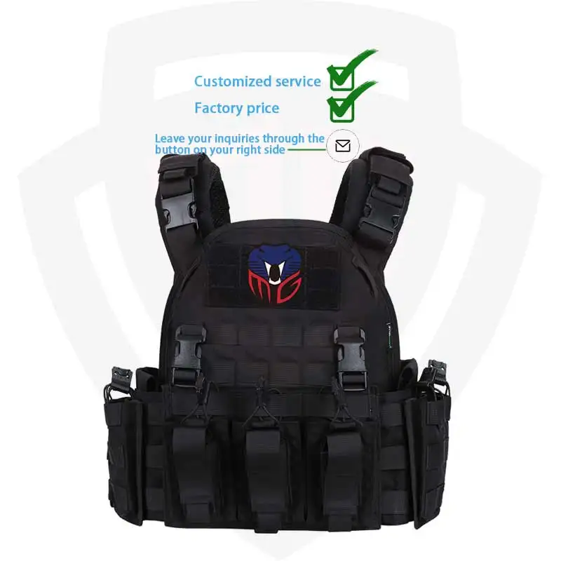 Doublesafe Black Molle Personal Protective Tactical Gear Ballistic Tactical Vest Armor Vest for Men Plate Carrier