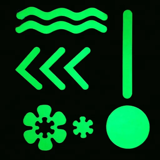 Fluorescent Bathroom Non-Slip Strips, Decorative anti slip glow tape Fit for Bathroom/Kitchen/Stairs/Ladders (20pcs)