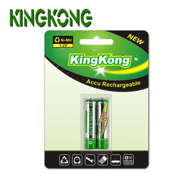 KingKong 800mah AAA size 1.2v ni-mh rechargeable battery