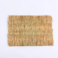 Pure Reed Straw Pet Mats for Small Animals hand-woven Hamster Cushion Pads Chinchilla Guinea Pig Chew Molar Seagrass Toys