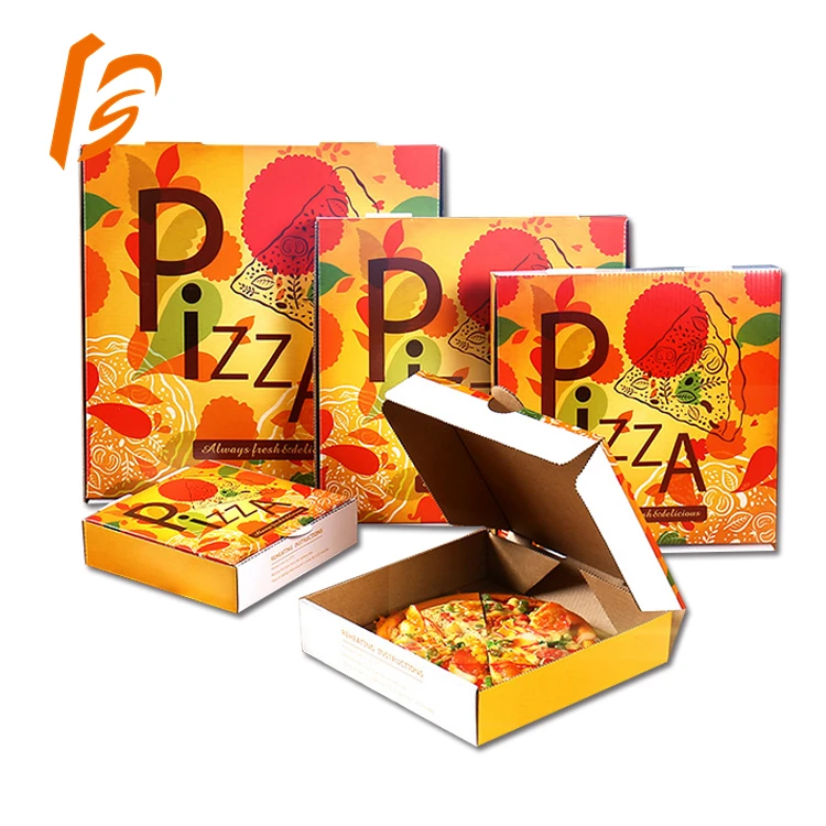 Custom Printed Reusable 12 Inch Pizza Carton Box Black Pizza Box 14X14 Packaging Rectangular Pizza Box