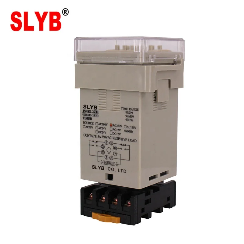 High Quality Mini Time Delay Relay JS48S 12V 8PIN Timer with Base