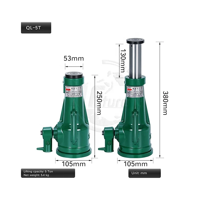 5Ton 45# Steel Small Manual Screw Jack Heavy Duty Hydraulic Bottle Jack/Stand Container Lifting For Car