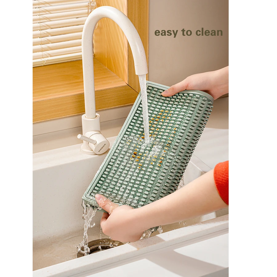 Multipurpose Customized Logo Soft PVC Rubber Bar Mat Anti-Slip Drip Spill Mat For Bar Office Home