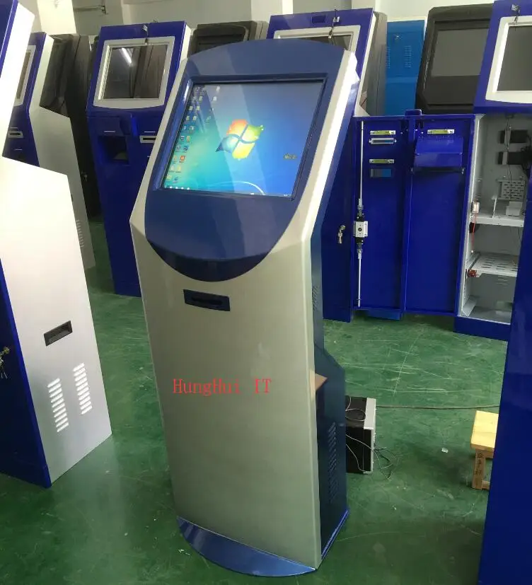 Ticket issuing kiosk queue management system machine for bank and hospital
