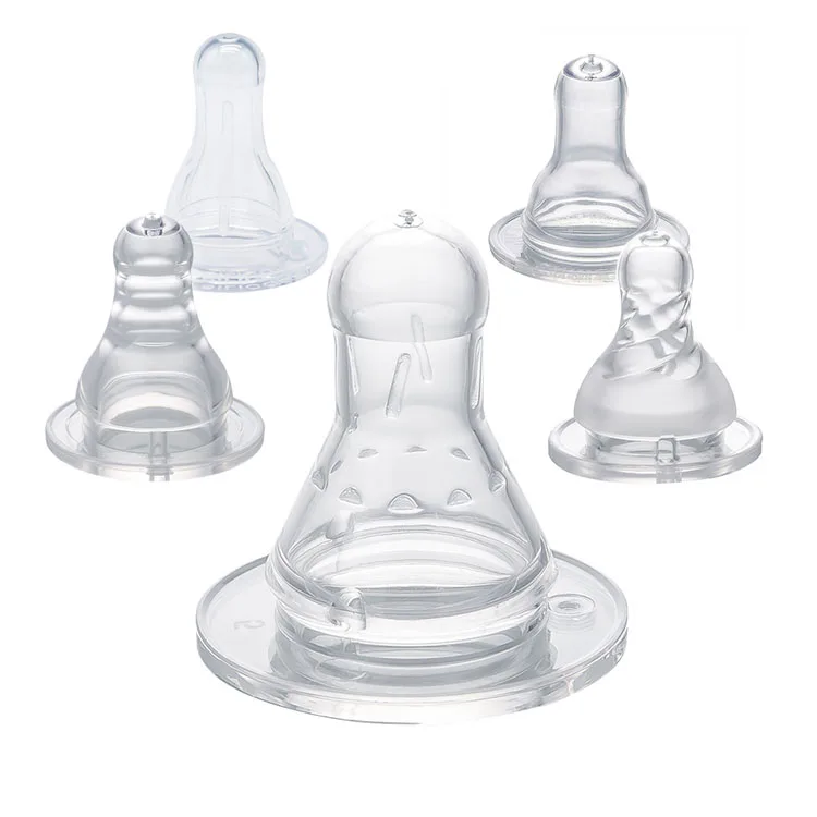 Wholesale Custom BPA Free Silicone Nipple Baby Feeding Bottle Nipple