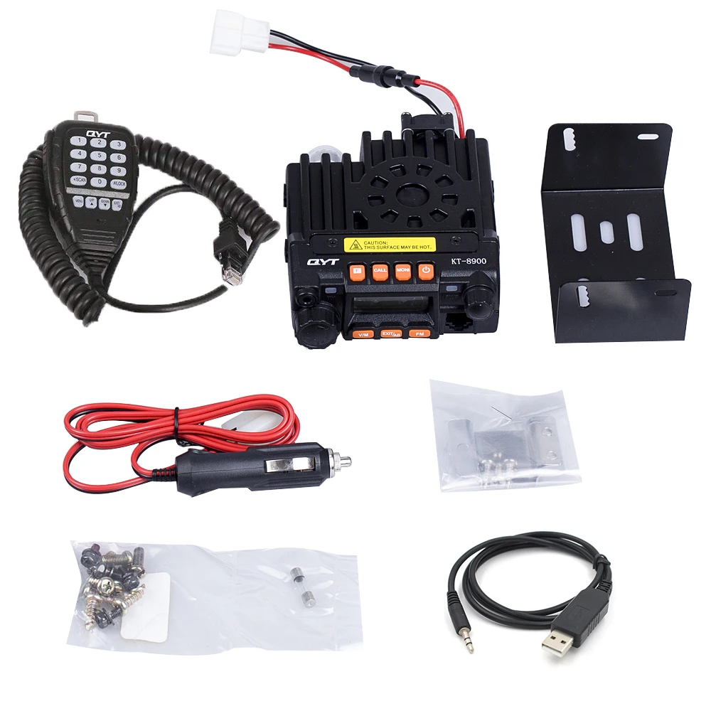 Самый дешевый 25 Вт мини-базовый мобильный радио QYT KT-8900D VHF/UHF трансивер двухдиапазонный иди и болтай Walkie Talkie 50