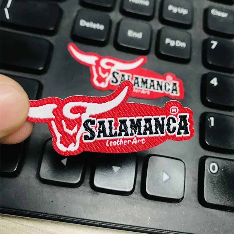 New idea textile sticker for plastic, glass, DIY decorative packaging fabric textile sticker label