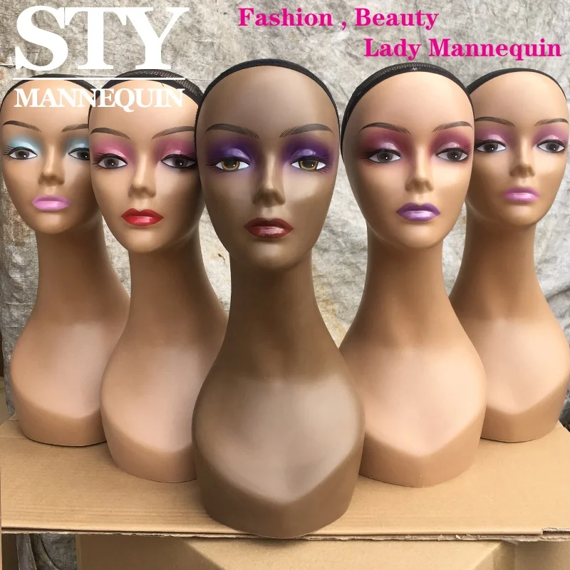 Manufactures Price Wholesale African American Female Mannequin Head mannequin head wig stand mannequin