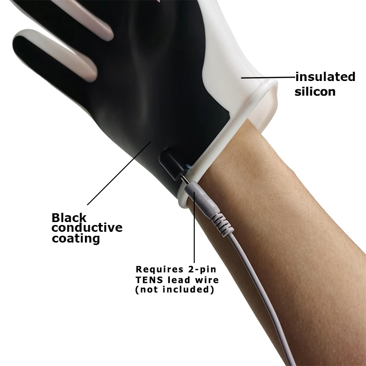 Conductive Stimulation TENS Electrode Glove Electric Relieve Back Pain Facial Massage Gloves Electrotherapy Massager Products