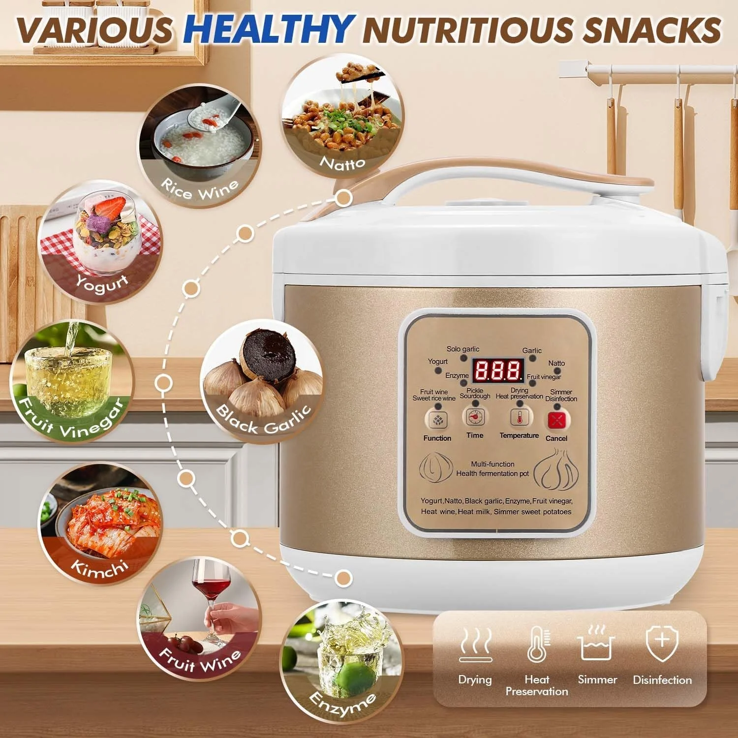 AZK215 major kitchen appliances rice wine device maker Household Electric Automatic Yogurt Maker