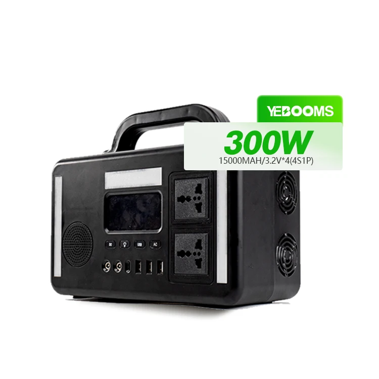 300W Bluetooth Speaker Intelligent Outdoor Mobile Power Supply 60AH/3.2V Portable Type With USB and AC Output