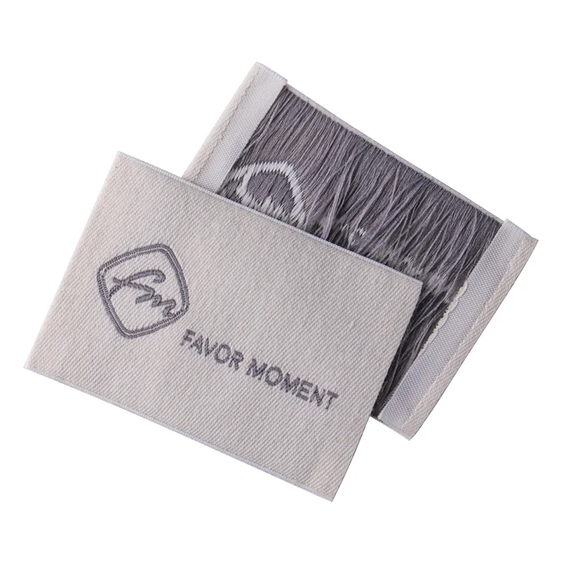 High density custom logo woven labels manufacturing processes woven labeling making machine for clothing