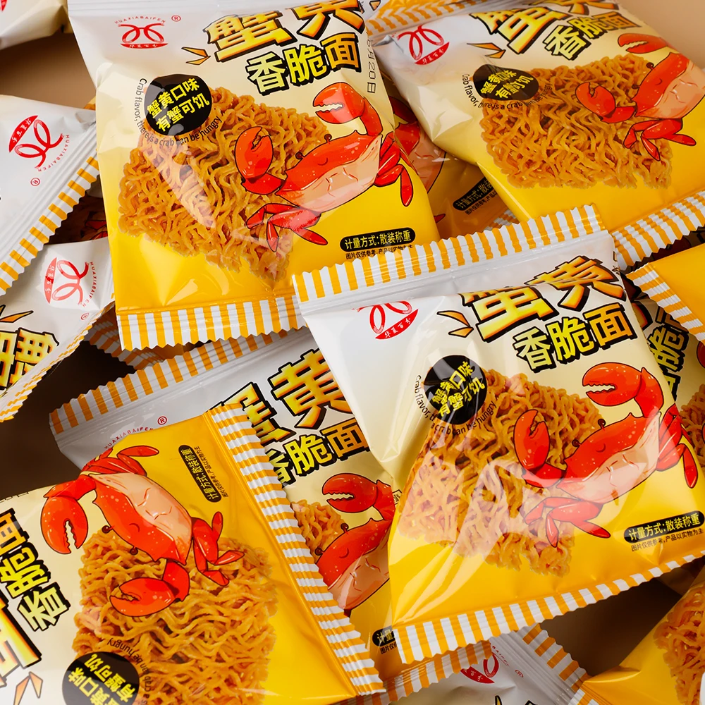 Японская хрустящая кожаная лапша ручной работы пшеничная мука объемная упаковка оптом мгновенные пряные закуски для детей