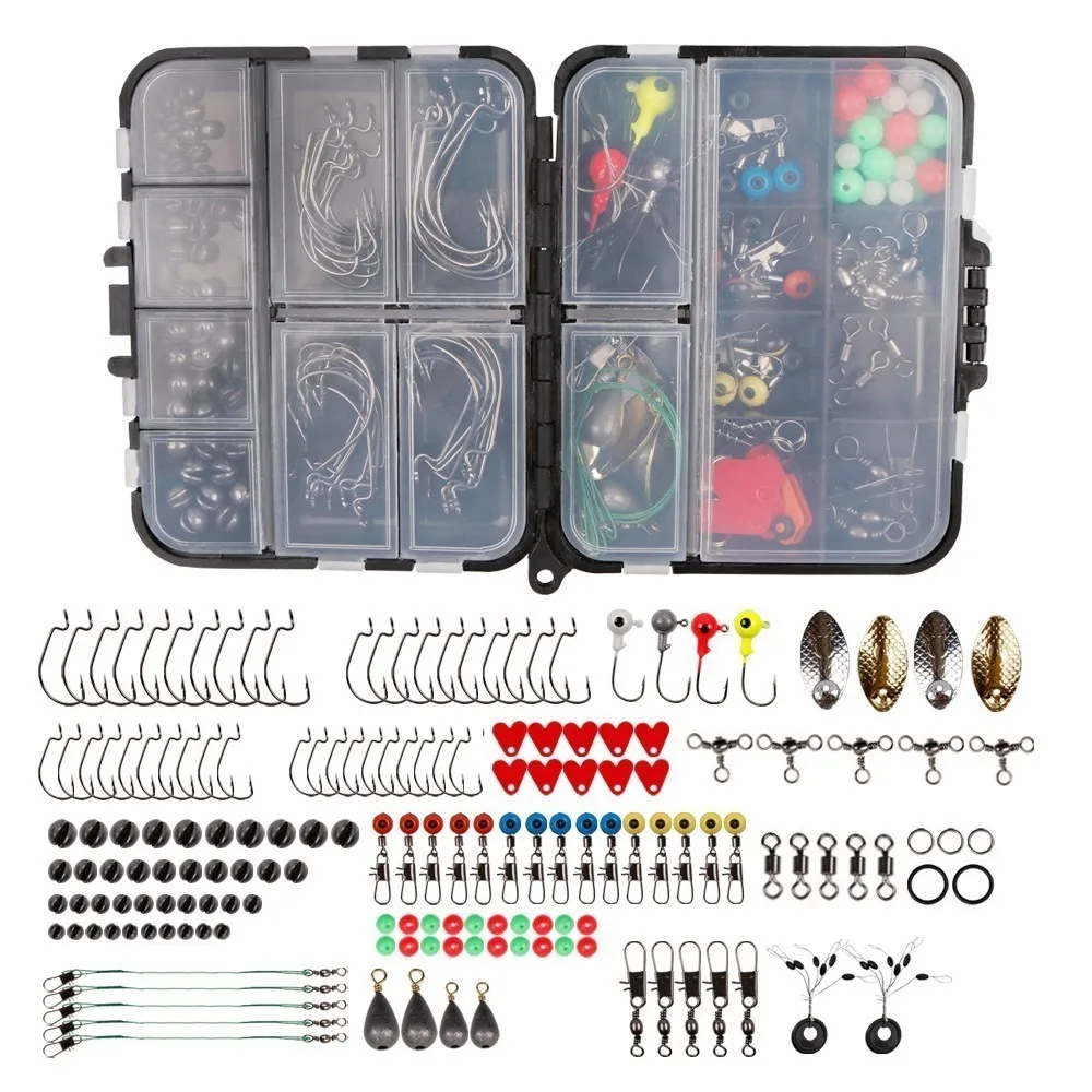 
Hot selling carp fishing kit hook set 147pcs/box fishing tackle set 