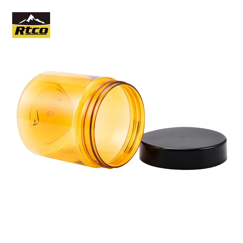 Environmental Friendly Capsule Amber Pharmaceutical Packaging Canister For Protein Milk Bean Powder Pill Plastic Jar