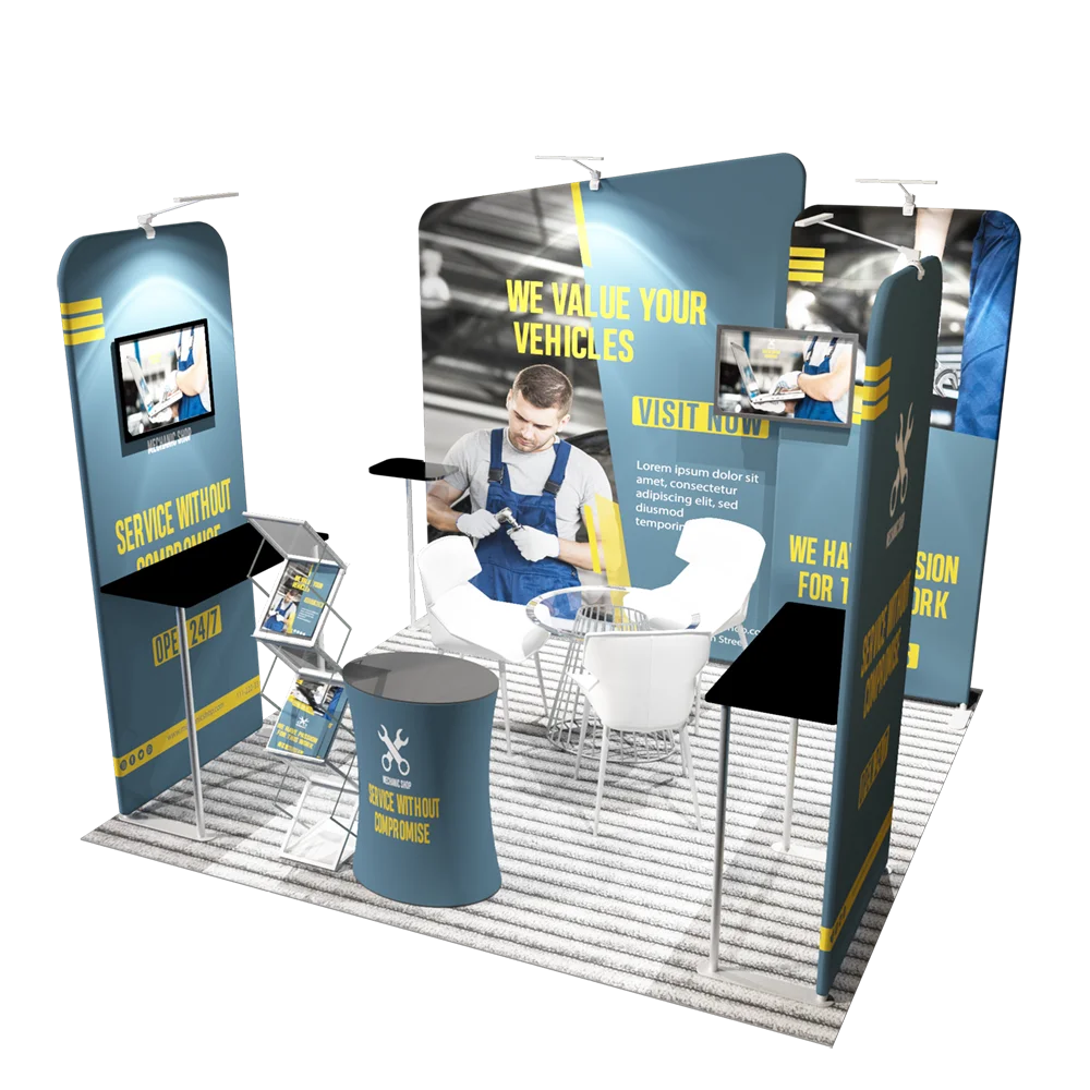 10x10ft Trade Show Booth Display Modular Aluminum Frames 3x3 Exhibition Booths