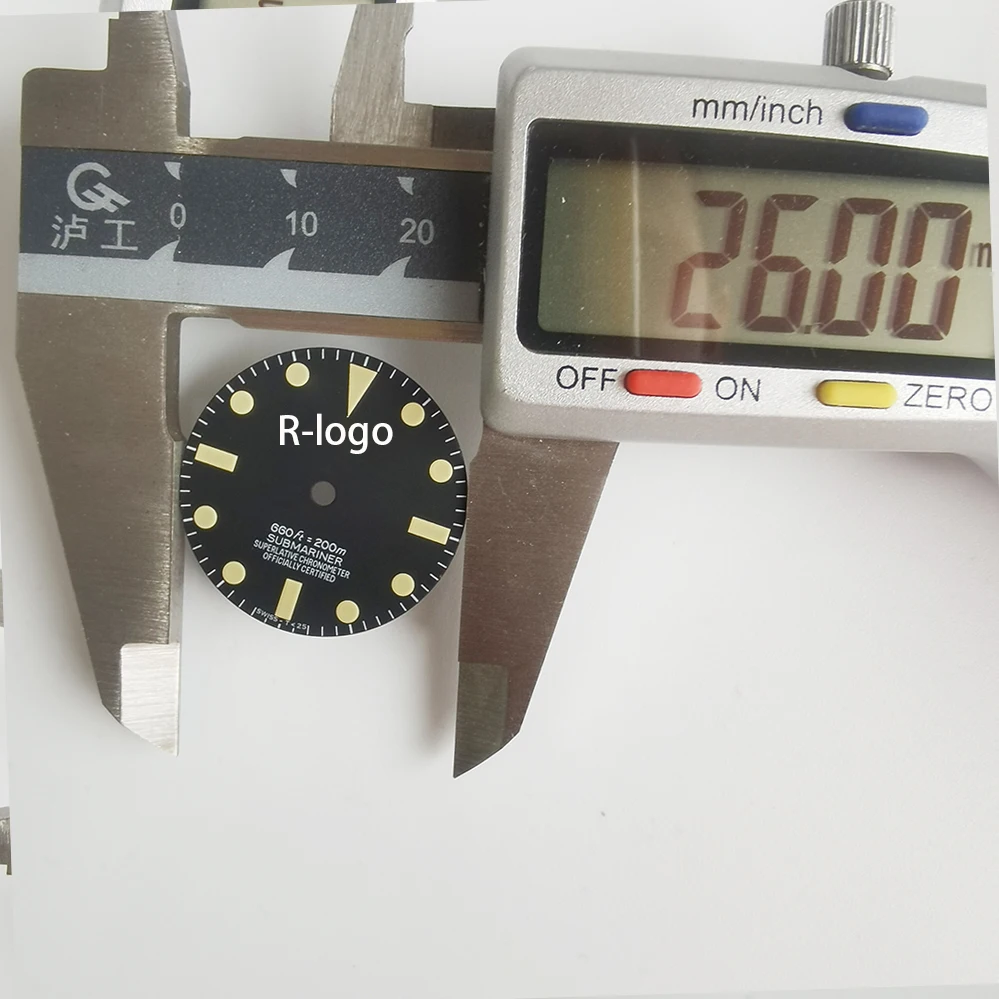 26MM vintage matte Watch Dial Black Gold Watch Face for 8215 2813 2836 2824 Movement Watch Replacement Part