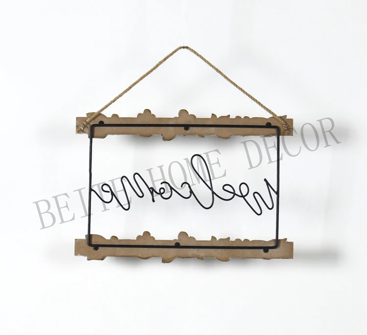 Beite Wood Lace Metal Wall Decoration For Rope To Hang