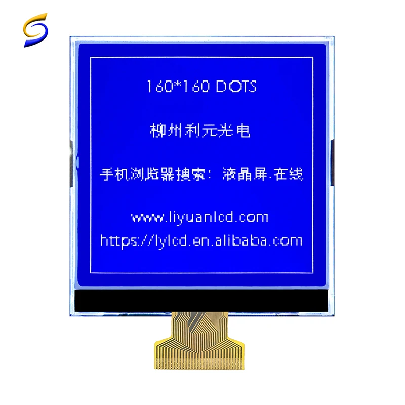 Hot selling 160160 Graphic Display Module Monochrome Transflective Lcd FSTN UC1698U 160x160 Cog Custom LCD Display