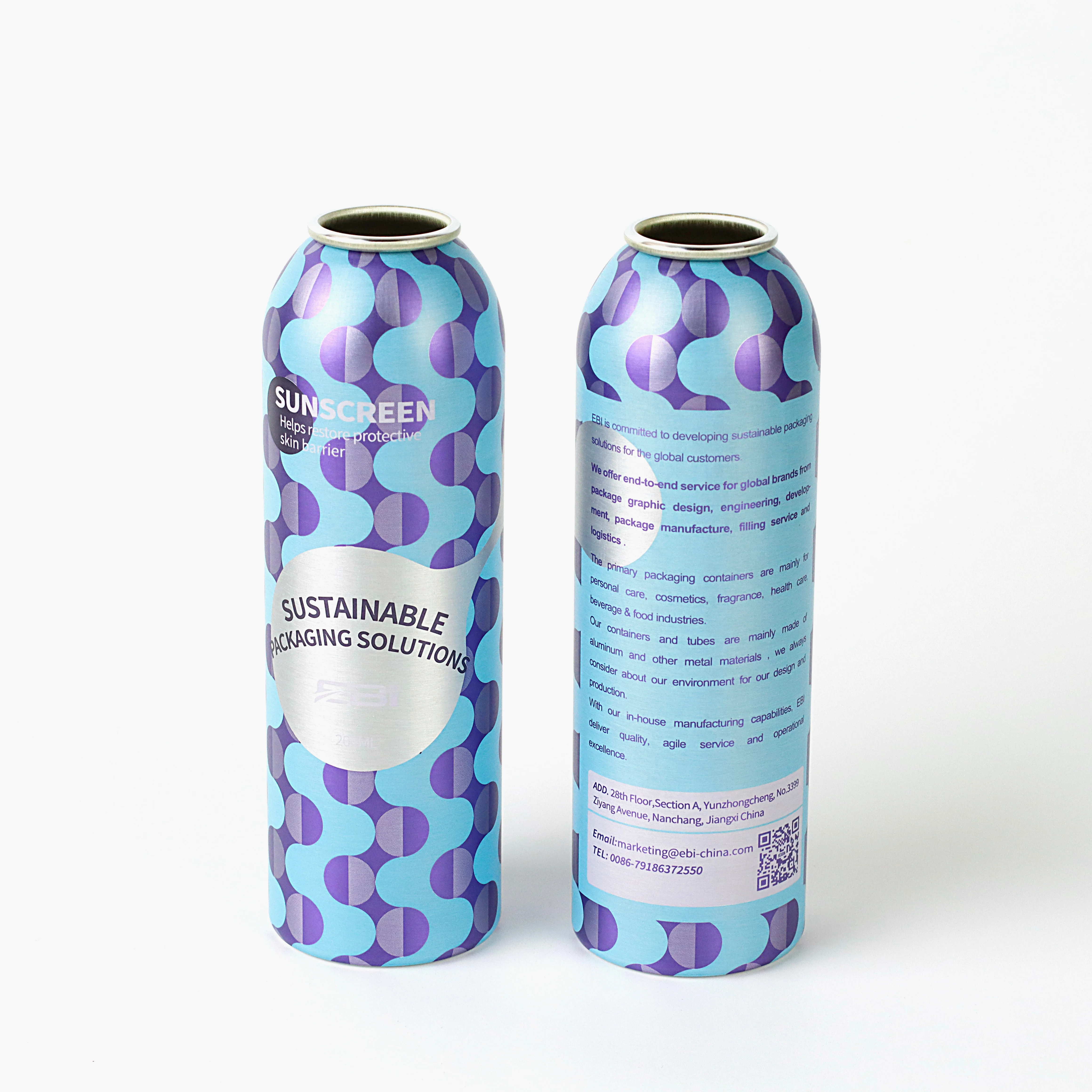 New design empty aluminium aerosol deodorant spray with spray actuator