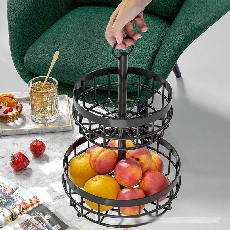 2024 Newest Luxury High Quality 3 Tier Countertop Fruit Basket Bowl