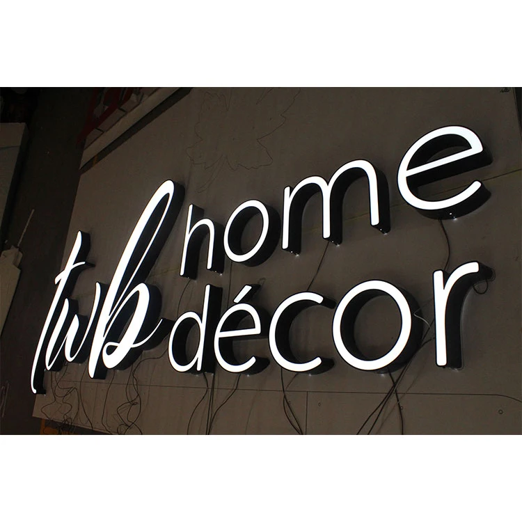 
Алюминиевая крышка, украшение, подсветка, эпоксидная сталь, 3D край, переднее освещение, боковой канал, логотип, буква 