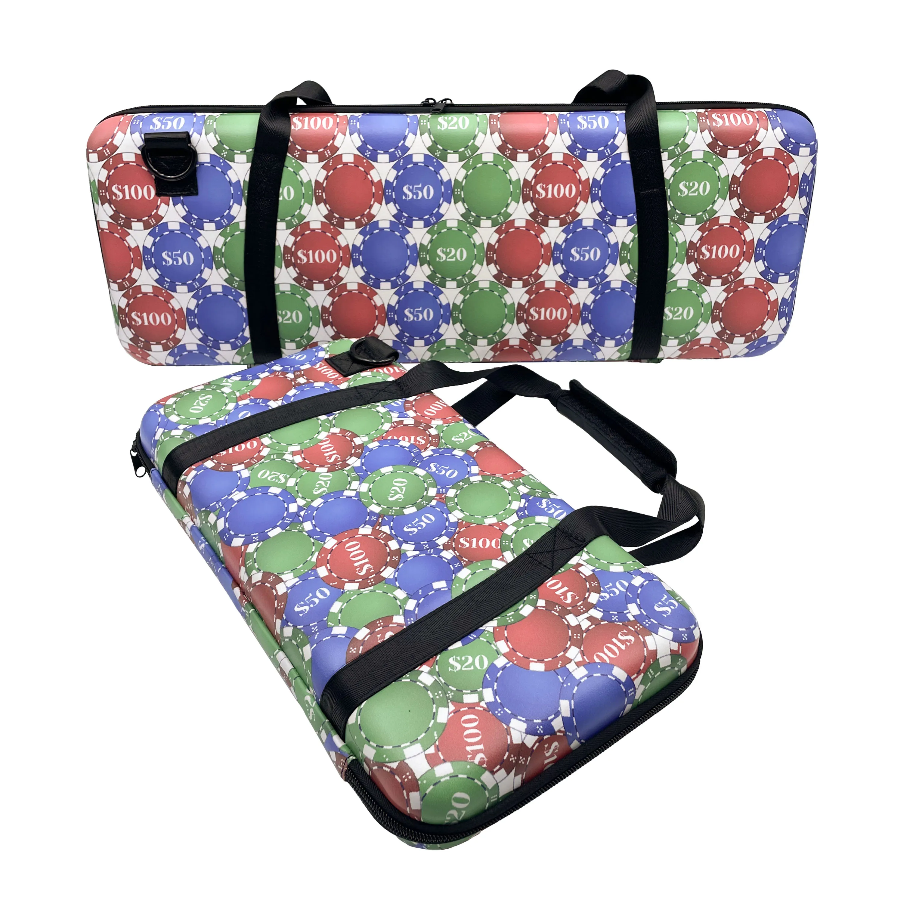 Factory custom chip Poker Bag EVA Box eva Chip Bag Portable Zip Entertainment Kit
