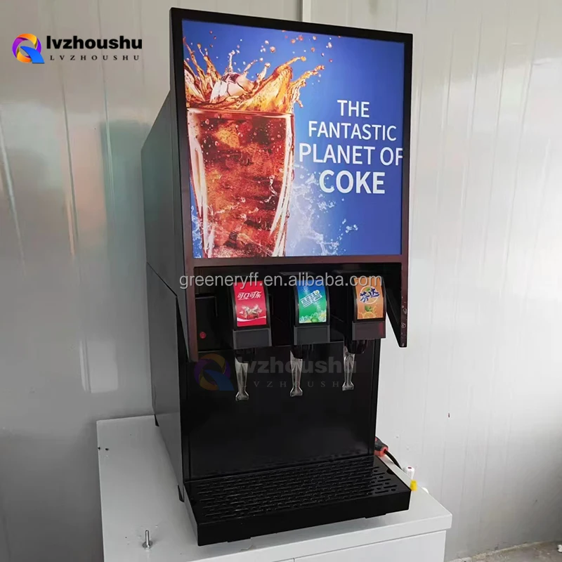 High Efficiency Commercial Soda Fountain Machine Carbonated Cola Beverage Dispenser with Refrigeration Feature