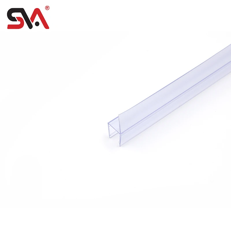 SVA-04 Tempered Glass Door Black Plastic Shower Door Fitting Transparent Rubber PVC Waterproof Strip