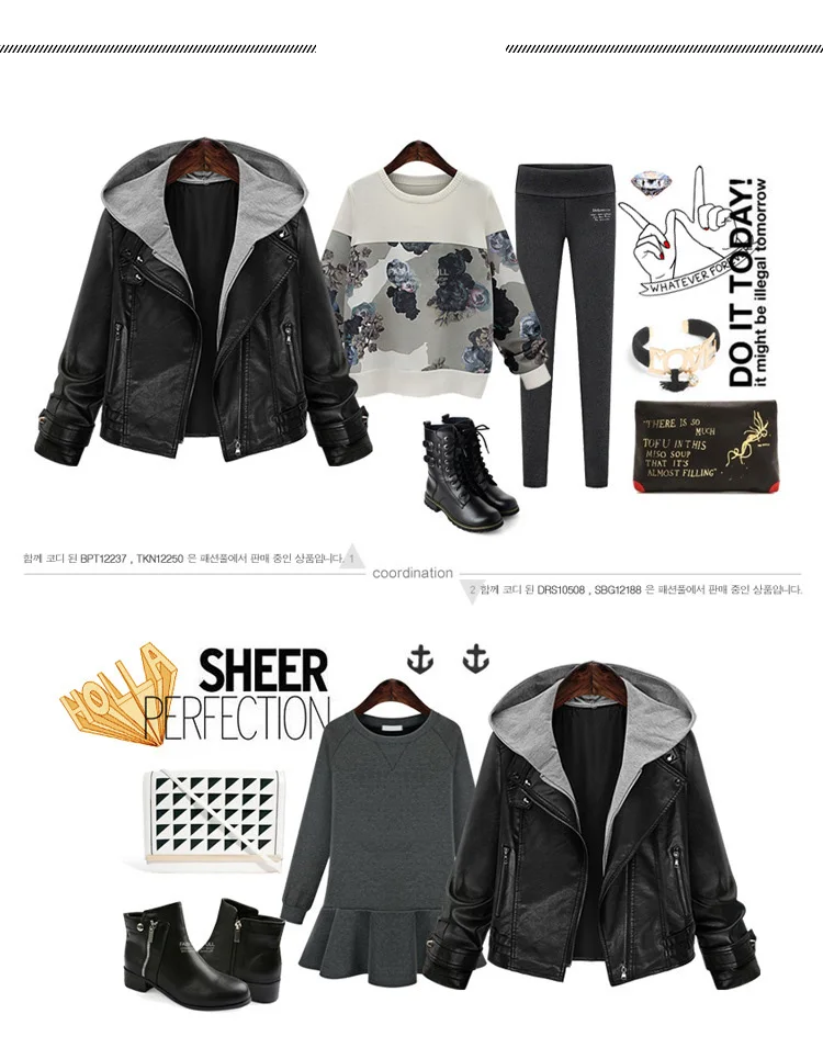 
XL-5XL plus size women leather jacket black faux leather biker jacket 
