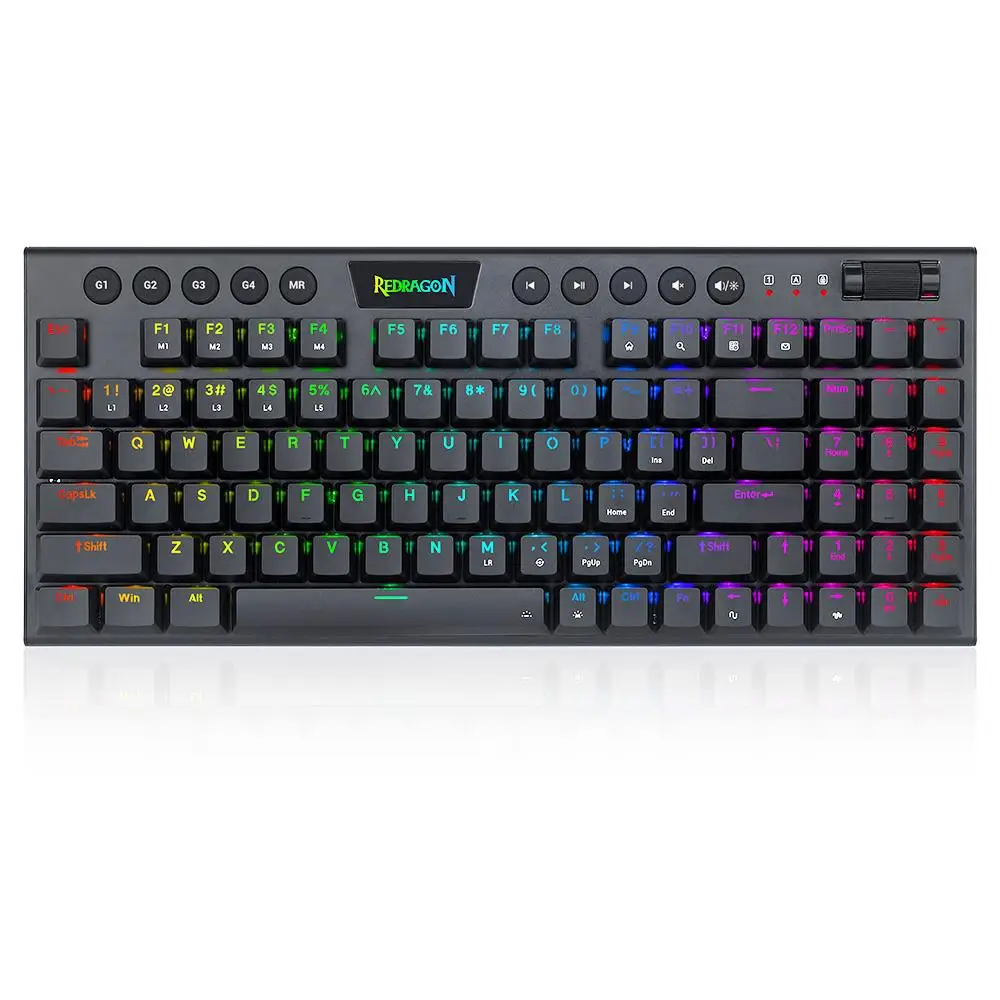 Redragon K625P-KB Yi 94 клавиш красный переключатели Hotswap клавиатура Проводная RGB подсветкой Эргономичный дизайн